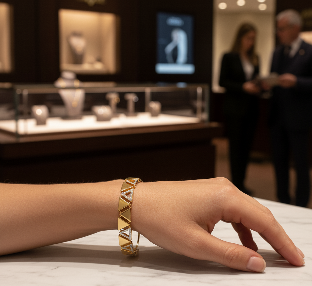 Model wearing Tennis Bracelet