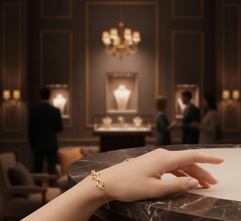 Model wearing Charm Bracelet