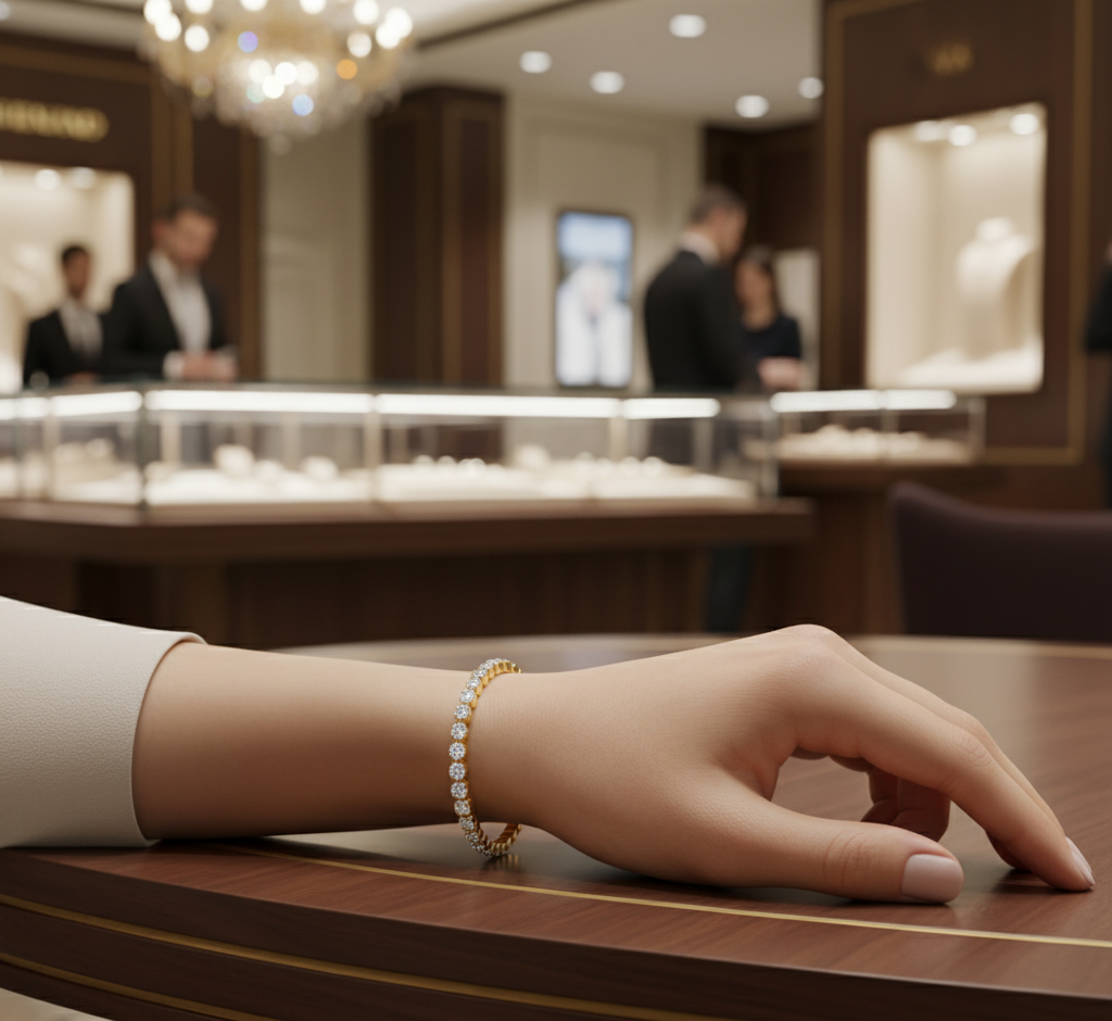 Model wearing Cuff Bracelet