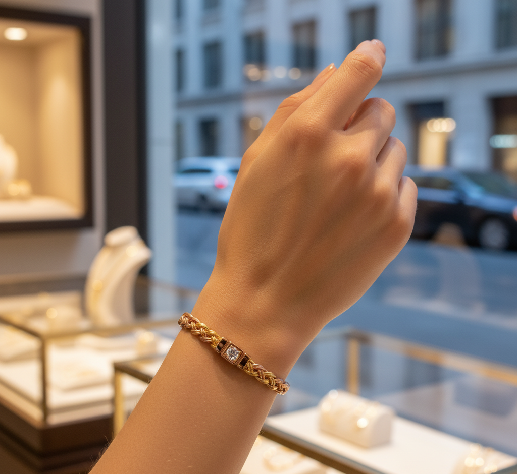 Model wearing Flexible Bracelet