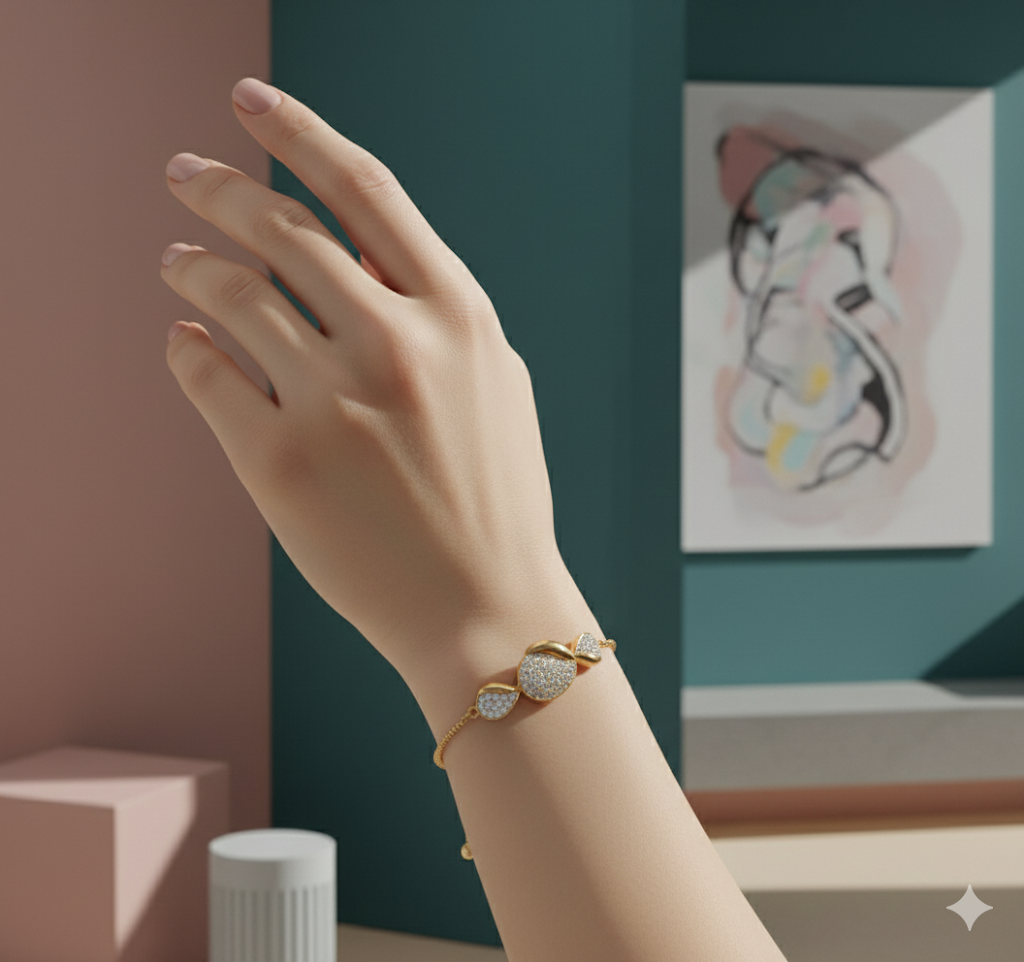 Model wearing Snake Chain Bracelet
