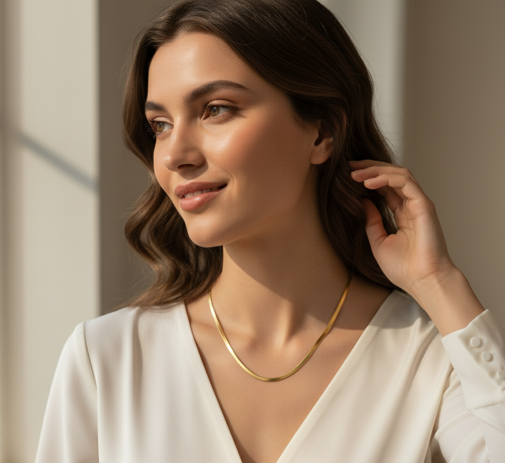 Model wearing Cuban Link Chain