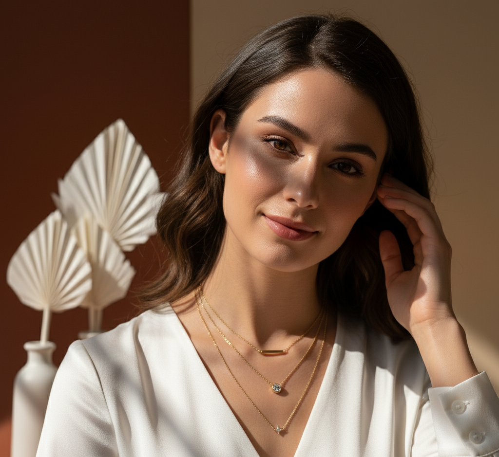 Model wearing Diamond Ring