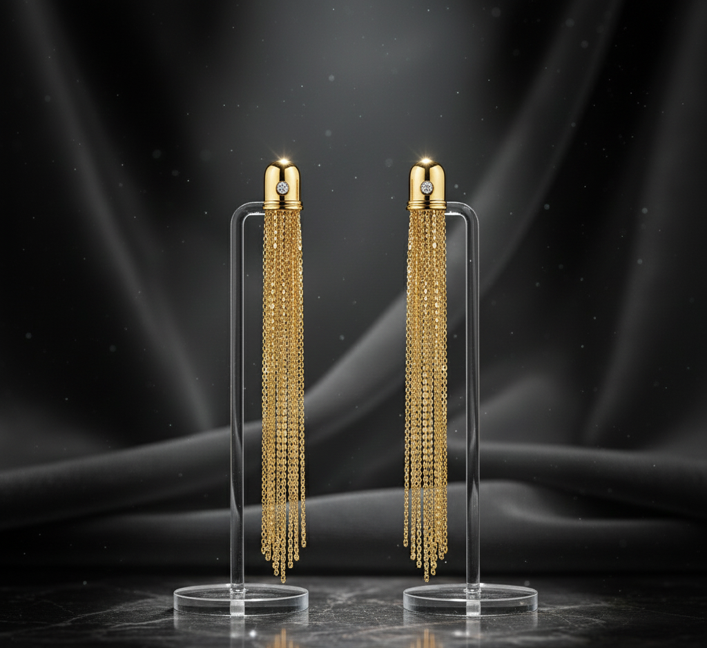 Gold Tassel Earrings
