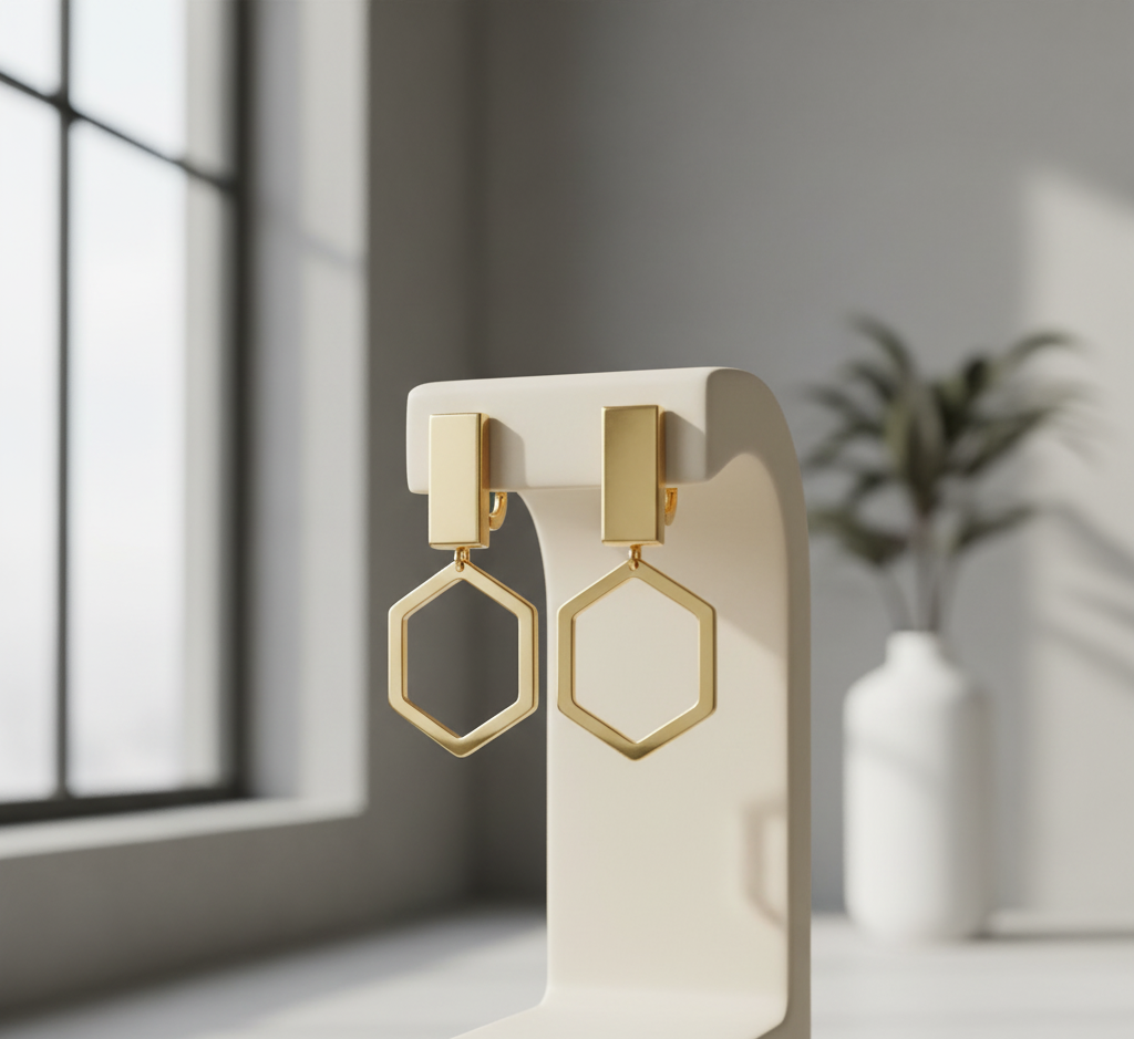 Geometric Drop Earrings