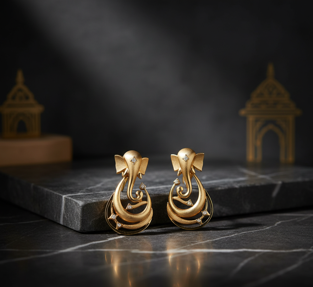 Elephant Motif Earrings