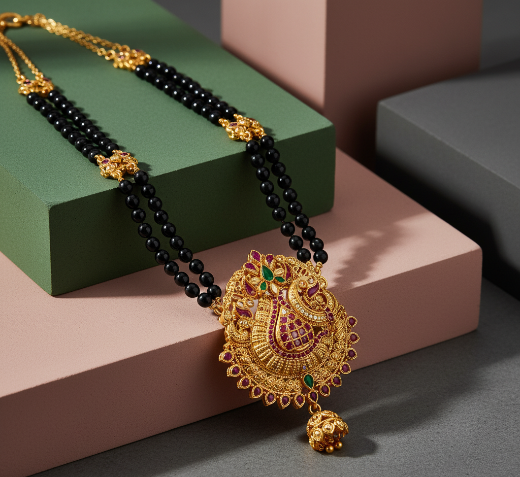 Antique Peacock Mangalsutra