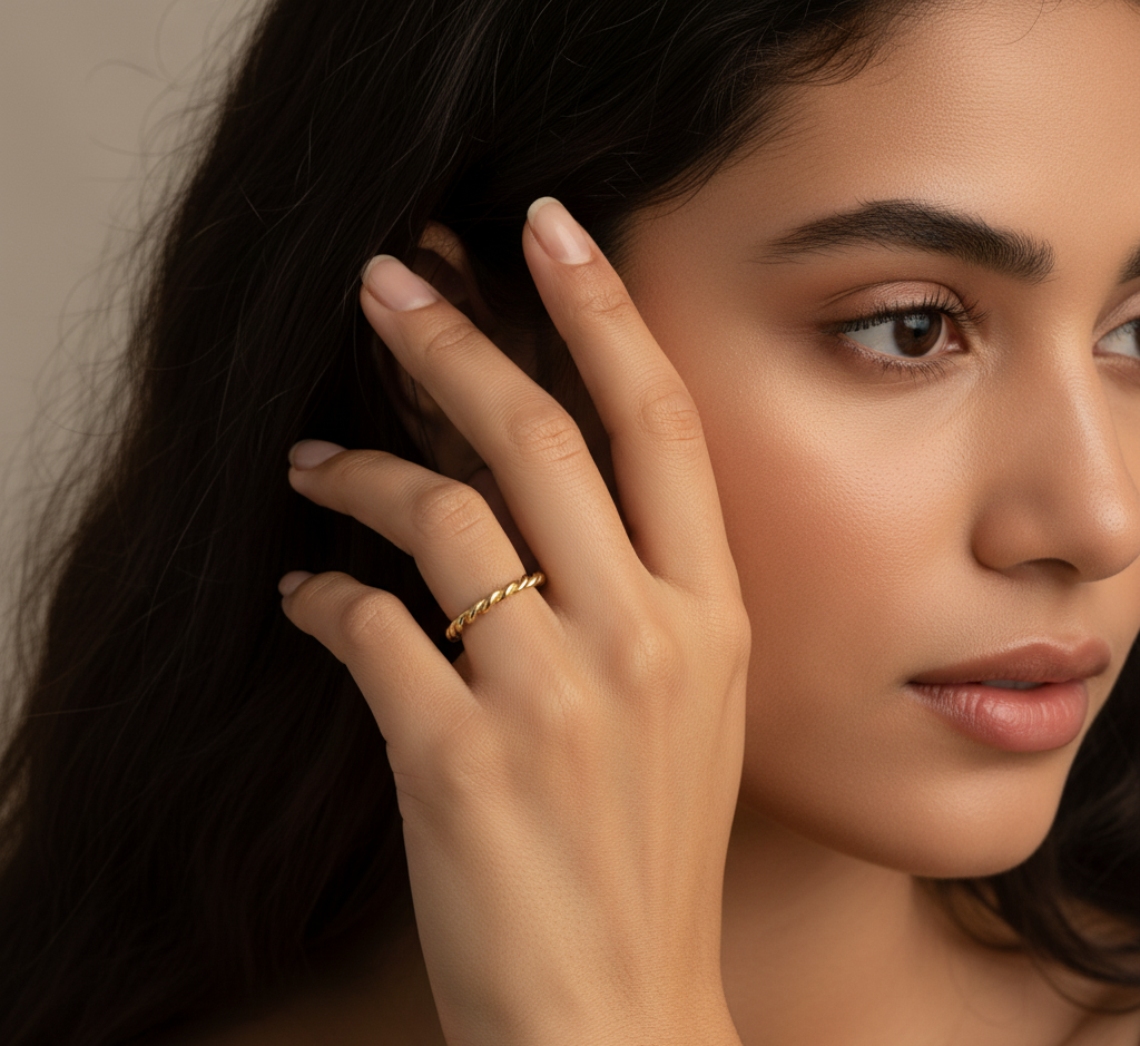 Model wearing Classic Rope Twist Band